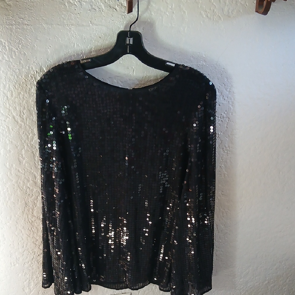 DKNY Black Sequin  Cape